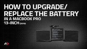 How to Upgrade/Replace the Battery in a MacBook Pro 13-inch (2019) MacBookPro 15,4