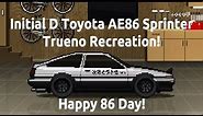 Initial D Toyota AE86 Sprinter Trueno Recreation in Pixel Car Racer! Version 2.0
