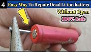 4 Best & Easy Way To Repair 18650 Lithium Ion Laptop Battery | Lithium Ion Battery Recovery