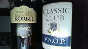 Korbel California Brandy vs. Classic Club V.S.O.P.