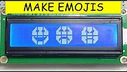 how to make characters on LCD using ARDUINO || Custom characters on 16x2 LCD