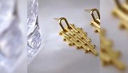 18K Gold Plated Statement Geometric Earrings