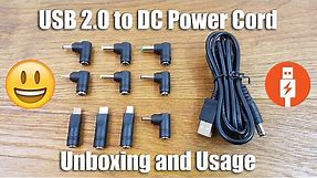 USB 2.0 to DC Power Cord and Adapters [Unboxing]
