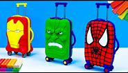 DIY Suitcase mixed superheroes Spiderman, Hulk, Iron Man with clay 🧟 Polymer Clay Tutorial
