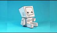 How to Make a Paper Craft Robot - Step by Step, Narrated and With Subtitles