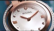 Bulova Watches for Women | Diamond Series - Rubaiyat | Rose-Gold Bracelet