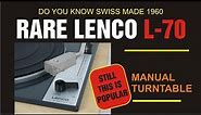 Rare Lenco L70 (1960) AUDIOPHILE MANUAL POPULAR SWISS TURNTABLE