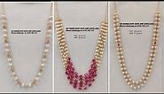 Latest pearl necklace designs