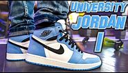 2021 AIR JORDAN 1 UNIVERSITY BLUE REVIEW AND ON FOOT !!!