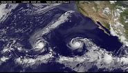 Satellite Tracks Double Eastern Pacific Hurricanes