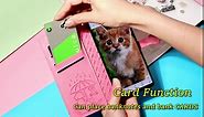 Monwutong Wallet Phone Case for T-Mobile REVVL 6 5G,Cute Cartoon Cat Dog Pattern PU Leather Case with Magnetic Clasp and Cash Card Slots Holder Cover for T-Mobile REVVL 6 5G,CD Pink