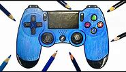 HOW TO DRAW PLAYSTATION CONTROLLER | HOW TO DRAW A PS4 CONTROLLER