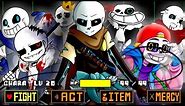 GENOCIDE BATTLE with EVERY AU SANS (at once!) | Undertale: Ink Sans Fight