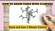 How to draw VINES WITH FLOWERS