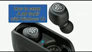 How to connect JLAB GoAir bluetooth-headphones with Windows 10 Laptop computer