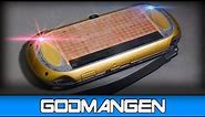 Custom Golden PS Vita: Transparent Rear Touch, Gold Custom Paint and Sound Reactive Leds!