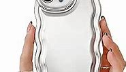 for iPhone 14 Pro Max Case Curly Wave Frame Cute Design, Metallic Silver Matte Fashion Phone Cases for Women Girls Luxury Plated Silicone Shockproof Soft TPU Bumper Protective Cover