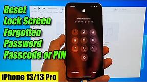 iPhone 13/13 Pro: How to Reset Lock Screen Forgotten Password/Passcode/PIN
