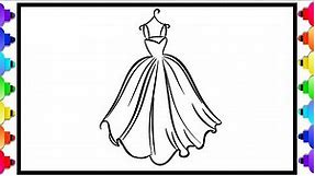 Learn How to Draw Beautiful Dresses 💜 👗🌷👗💜 Fashion Coloring Pages for Kids