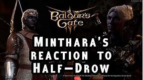 Baldur's Gate 3 Patch 9 Half-Drow Dialogue: Minthara's Reaction to Half-Drow