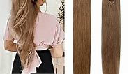 SEGO Claw Clip Ponytail Extension Human Hair Clip in Ponytail Hair Extensions 100% Real Human Hair Pony Tails Hair Extensions Long Straight For Women -16 Inch Light Brown 105 Gram