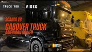 Driving a Cabover Truck in Europe. Scania V8