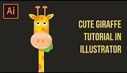 How to draw Cute Giraffe, Adobe Illustrator