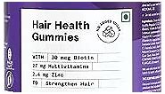 Bodywise Biotin Hair Gummies | Individually Wrapped | Biotin Supplement | Formulated for Women | Vegan, No Added Sugar | 1 Month Pack
