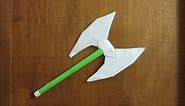 How to Make a Paper Double Headed Battle Axe - Easy Paper weapon tutorial