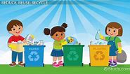 Reduce, Reuse, Recycle Lesson for Kids: Definition & Examples