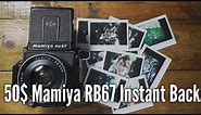 50$ DIY Mamiya RB67 Instant Back Using a Fujifilm Instax 300 Camera