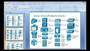 How to prepare a basic network diagram using Cisco icons & MS Power Point