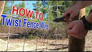 HOW TO WRAP WIRE FENCE - Woven wire field fence install