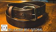 Making a Veg Tan Leather Belt | Beginner Leather Crafting Tutorial