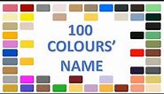 100 Colours' Name NAMES OF COLOURS @LearnwithPankajDhir