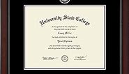 University of Nevada Las Vegas - Officially Licensed - PhD - Silver Embossed Diploma Frame - Document Size 14" x 11"