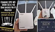Conbre CPE MT-300H 5G & 4G Mobile Sim based Wi-Fi Router | all 4G sim WiFi Router - Net Speed test.