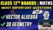 Class 12 Maths: Vector Algebra | 3D Geometry | Maha Marathon | CBSE Board Exam 2023