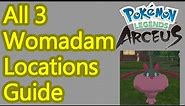 Pokemon Legends: Arceus wormadam locations guide, how to catch green, sandy, and pink womadam
