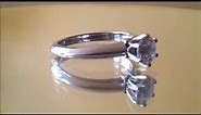 Tiffany & Co. 0.87ct diamond & platinum engagement ring