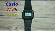 Casio W-59 review "The f-91 Pro"