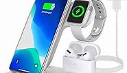 Wireless Charger, AnyLincon 3 in 1 Qi-Certified 15W Fast Charging Station for Apple iWatch Series 5/4/3/2/1,AirPods, Compatible with iPhone 11 Series/XS MAX/XR/XS/X/8/8 Plus/Samsung