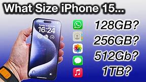 How to Pick the CORRECT iPhone 15 Storage Size GUIDE!!