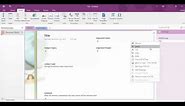 OneNote 2016 Page Templates