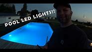Bestway Above Ground Pool Lit Up By Amazing Lylmle Led Lights!