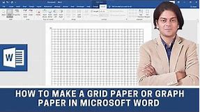 How to make a grid paper or graph paper in Microsoft word?