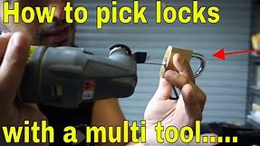 how to Pick a lock with a multi tool (2019) - Ryobi tools