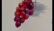 4 EASY Steps to Painting RED GRAPES with Acrylic Paint for the beginner, step by step,and tips