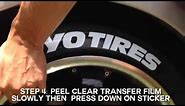 Toyo Tires Peel & Stick Tire Stickers - DIY Application Guide