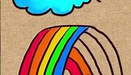 Cool rainbow heart drawing easy #shorts #funwax #drawing #rainbow #heart #howtodraw #howto